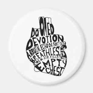 leere Brust: anatomisches Herz Magnet