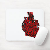 leere Brust: anatomisches Herz Mousepad (Mit Mouse)