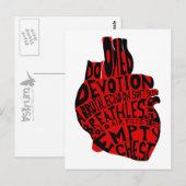 leere Brust: anatomisches Herz Postkarte (Vorne/Hinten)