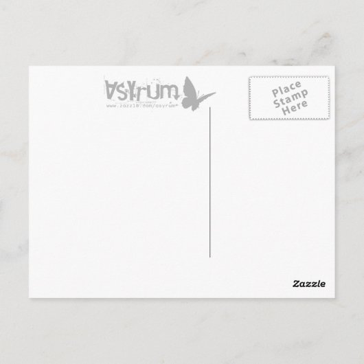 leere Brust: anatomisches Herz Postkarte (Rückseite)