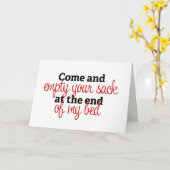 Leere deinen Sack - unverschämte Weihnachtskarte Karte (Gelbe Blume)