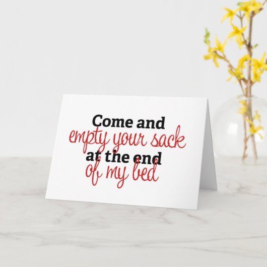 Leere deinen Sack - unverschämte Weihnachtskarte Karte (Gelbe Blume)