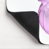 Leere dekorative violette Glasflasche Mousepad (Ecke)