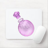 Leere dekorative violette Glasflasche Mousepad (Mit Mouse)