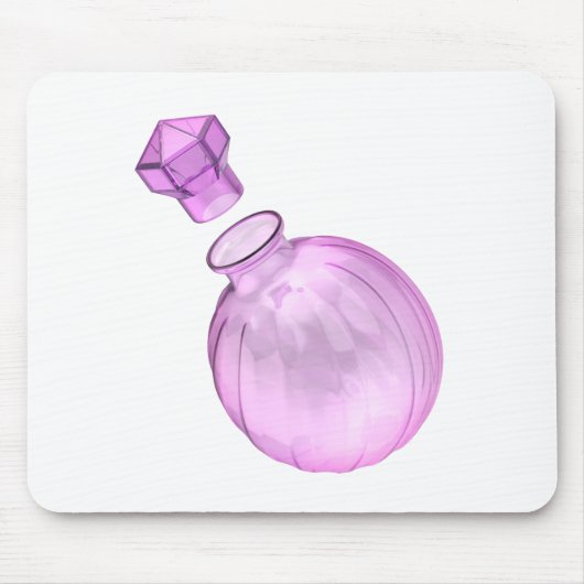 Leere dekorative violette Glasflasche Mousepad (Vorne)