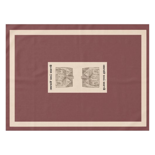 Leere Dieses Haus mit Text- und Bildvorlage 52" x Tischdecke (Vorderseite (Horizontal))