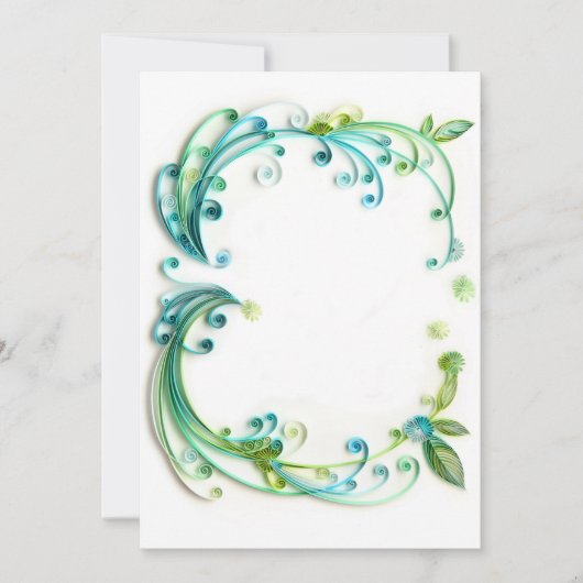 Leere Einladung/Einsatz/Karte "des Grüns" Einladung (Vorderseite)