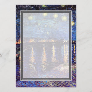 leere Einladung, van Gogh Sternennacht Einladung