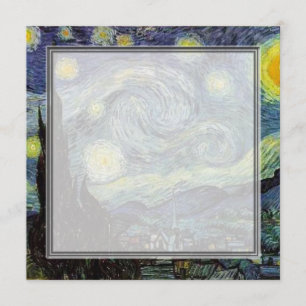 leere Einladung, van Gogh Sternennacht Einladung