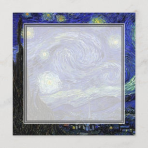 leere Einladung, van Gogh Sternennacht Einladung