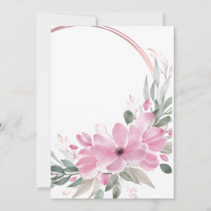 Leere Einladungsvorlage mit Kurve und Blumen Einladung