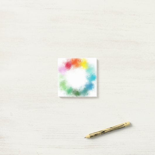 Leere Elegante Moderne Vorlage Custom Abstrakt Art Post-it Klebezettel (Auf Schreibtisch)