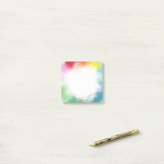 Leere Elegante Moderne Vorlage Custom Abstrakt Art Post-it Klebezettel (Auf Schreibtisch)