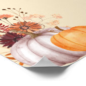 Leere Erstellen Sie Ihren eigenen boho fallen Kürb Poster (Ecke)