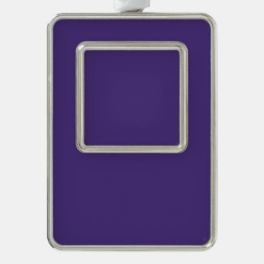 Leere erstellen Sie sich selbst - Violett Rahmen-Ornament Silber (Vorderseite)