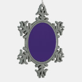 Leere erstellen Sie sich selbst - Violett Schneeflocken Zinn-Ornament (Links)