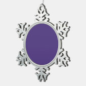 Leere erstellen Sie sich selbst - Violett Schneeflocken Zinn-Ornament (Rechts)
