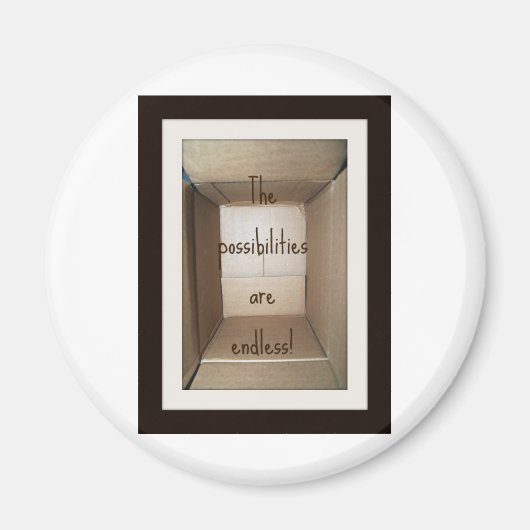 leere Faltschachtel2 Magnet (Vorne)