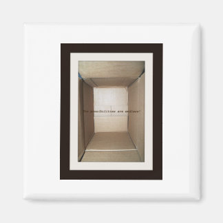 leere Faltschachtel Magnet