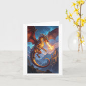 Leere Fantasy-Drachenkarte Karte (Gelbe Blume)