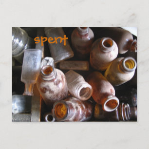 Leere Flaschen Postcard Postkarte