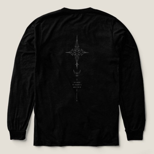 Leere Folklore Himmels-Gotik-Grafik Tri-Blend Shirt (Design Rückseite)