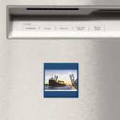 Leere Frachter über Bascule Bridge, Soo Locks Magnet (In Situ (Geschirrspüler))