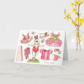 Leere Gartennelken-Papier-Puppen-Karte Karte (Gelbe Blume)