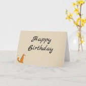 Leere Geburtstagskarte "ernsten Fox" Karte (Gelbe Blume)