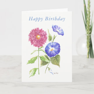 Leere Geburtstagskarte September-Geburts-Blumen Karte