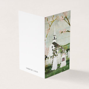 Leere Geisterhochzeit-Karte gefaltet