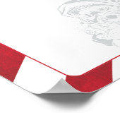 Leere Gestalten Sie die Nordpol des Weihnachtsmann Poster (Ecke)