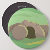 Leere Grab Ich rollte Stein weg! Ich kolossal aber Button (Vorne & Hinten)
