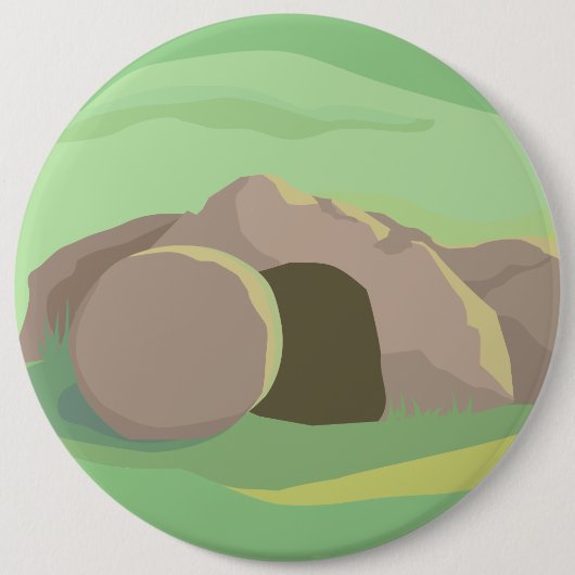 Leere Grab Ich rollte Stein weg! Ich kolossal aber Button (Vorderseite)