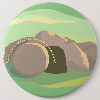 Leere Grab Ich Stone Moved to Yonder Place! 6X6 Button