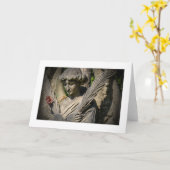 Leere Gruß-Karte: Engel mit Blume Karte (Gelbe Blume)