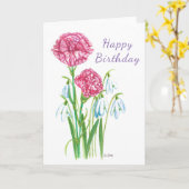 Leere Gruß-Karte mit Januar-Geburts-Blumen Karte (Gelbe Blume)