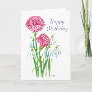 Leere Gruß-Karte mit Januar-Geburts-Blumen Karte