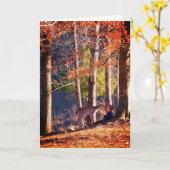 Leere Gruß-Karte - Rotwild mit Kind Karte (Gelbe Blume)