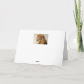 Leere Grußkarte des Löwes Karte (Rückseite)