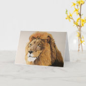 Leere Grußkarte des Löwes Karte (Gelbe Blume)