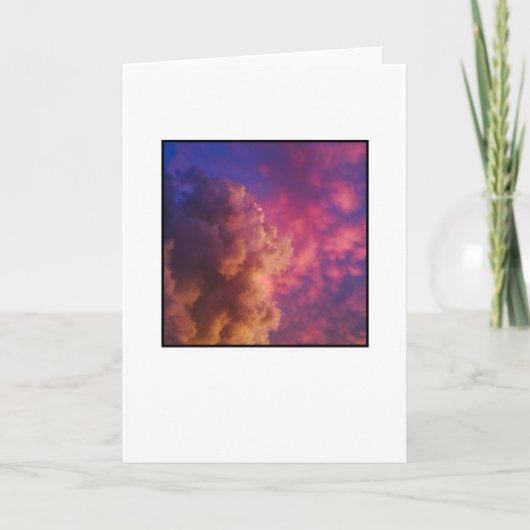 Leere Grußkarte, Foto vorne. Karte (Vorderseite)