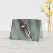 Leere Grußkarte mit Budding Lilac Foto Karte (Gelbe Blume)