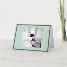 Leere Grußkarte mit lustigem Foto.