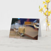 Leere Grußkarte mit strömendem Foto des Weins Karte (Gelbe Blume)