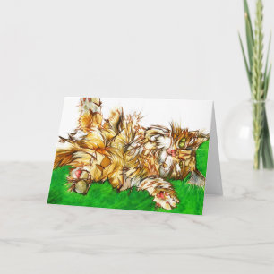 Leere Grußkarte: Tabby Cat Karte