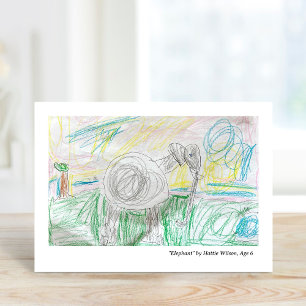Leere Grußkarten mit individueller Kinderarbeit Karte
