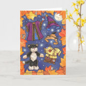 Leere Halloween paperdoll Karte (Gelbe Blume)