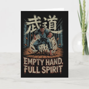 Leere Hand voller Geist Karate Kampfkunst Stärke D Karte