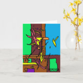 Leere helle bunte grafische Kunst der Karte (Gelbe Blume)